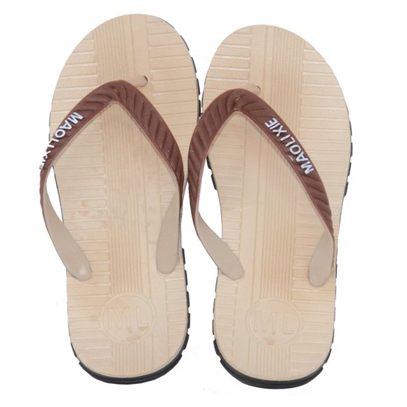 Comfort Men's Flip Flops Beach Home Outdoor Thong Sandals Apricot - Picture 3 of 5